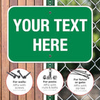 Personalized Custom Green Background Customize for Office, Business, Workplace, Home, Airbnb, Delivery Sign, 12x18 Inches, Rust Free .063 Aluminum, Fade Resistant, Made in USA by Sigo Signs