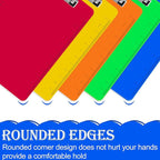 HERKKA 15 Pack Plastic Clipboards, Assorted Color, A4 Letter Size, 12.5 x 9 Inch