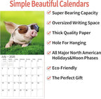 2026 Wall Calendar,Calendar 2026, November 2025 - December 2026, Wall Calendar Pigs & Piglets, 12" x 24" Opened,Full Page Months Thick & Sturdy Paper for Gift Perfect Calendar Organizing & Planning