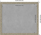Amanti Art Silver Framed Magnetic Board 44x52 Oversize Vision Board for use with Magnets, 100% Metal Sheet to Display Items as Office Decor or for Home Organization in mudroom, Kitchen or Kids Room