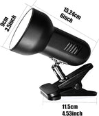 Sun-Rising Rong&LAN Desk lamp,360° Rotation Clip on Lamp Portable Book Reading Light,Clamp on Desk/Table/Bunk Bed/Cupboard Home Lighting, (Seven Colors for Your Choice) Black