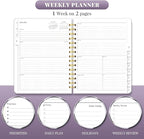 2026 Planner 8.5 x 11, Large Weekly Monthly Planners with Tabs, A4 Spiral Bound Daily Calendar 2026 Planner, 12 Month Agenda from Jan. to Dec., Flexible Cover Appointment Book(Color Butterfly)