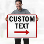 Custom Arrow,Custom Directional Sign, Right Arrow, 24x30 Inches, 3M EGP Reflective, Rust Free .080 Aluminum, Fade Resistant, Made in USA by My Sign Center