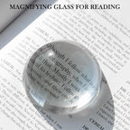 Taluokong 6PCS 2.36in Crystal Magnifying Glass Dome Paper Weights Small Magnifying Glass for Reading Books Aid Optical Half Ball Magnifier for Physics Classroom Paperweight for Home Decor