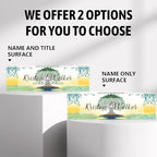 AZUFEMOS Personalized Acrylic Desk Name Plate Custom Employee Appreciation Gifts Office Gifts for Women, Men, Boss, Coworkers, Teacher, Nurse (Tree of Life)