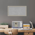 Amanti Art Grey Framed Magnetic Board 14x26 Small Vision Board for use with Magnets, 100% Metal Sheet to Display Items as Office Decor or for Home Organization in mudroom, Kitchen or Kids Room