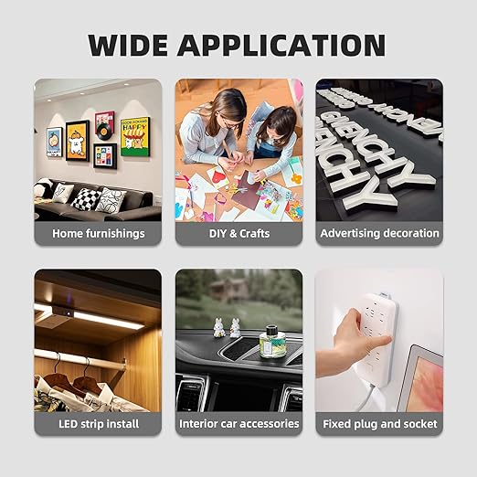 Double Sided Foam Tape 0.39in x 20Ft 2 Pack, Heavy Duty Mounting Tape Made of 3M PE Foam for LED Strips, Signs, Home Decor, Waterproof Adhesive for Plastic, Metal, Glass, Indoor & Outdoor Use