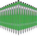Zonon 38 Pieces Rubberized Ballpoint Pen with Stylus Tip Stylish Metal Pen Capacitive Styli with Soft Rubberized Grip, Black Ink for Most Devices(Green)