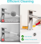 JOYMOOP 4 Pack Crevice Cleaning Brush, Hard Bristle Grout Brush, House Cleaning Supplies, Magnetic Gap Cleaning Brush for Kitchen, Bathroom, Window, Toilet, Multifunctional Cleaning Tools-4 Colors