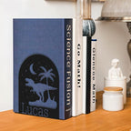 Personalized Name Book Ends Metal, Heavy Duty Bookends for Shelves Decorative, Dinosaur Non-Slip Book Stopper, Home Office Desk Modern Bookshelf Decor, Customized Gifts Color07