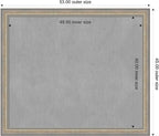 Amanti Art Silver Framed Magnetic Board 45x53 Oversize Vision Board for use with Magnets, 100% Metal Sheet to Display Items as Office Decor or for Home Organization in mudroom, Kitchen or Kids Room