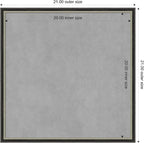 Amanti Art Black Framed Magnetic Board 21x21 Medium Vision Board for use with Magnets, 100% Metal Sheet to Display Items as Office Decor or for Home Organization in mudroom, Kitchen or Kids Room