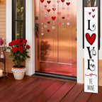 Valentine’s Day Porch Sign 47.2" Wooden “Love Be Mine” Hanging Signs, Romantic Heart Decor for Front Door, Porch, or Indoor Outdoor Valentine Party Decorations