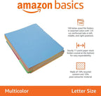 Amazon Basics File Folders with Tabs for Filing, AMZ401, Sturdy, Letter Size, Assorted Colors (100 Pack)