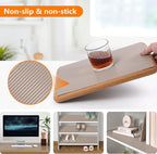 Shelf Liners for Kitchen Cabinets Drawer Liner Non Adhesive Cupboard Mat EVA Material Waterproof Refrigerator Mats Washable Fridge Liner for Cupboard and Desks Liner Beige 11.8 x 118 Inches