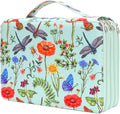Vomgomfom Colored Pencil Case - 200 Slots Pencil Holder with Zipper Closure Twill Fabric Large Capacity Pencil Case for Watercolor Pens or Markers, Pencil Case Organizer for Artist (Green)