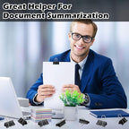 Yexiya 300 Pcs Medium Binder Clips Sturdy 1.25 Inch Black Paper Med Clips Office Supplies Paper Clamps for Office Teachers Students School Business Supplies