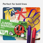 ARTISTRO Poster Markers Jumbo Set Acrylic Markers with 15mm Wide Jumbo Tip for Murals, Tagging, Posters - Large for Rock, Wood, Plastic, Leather, Metal, Fabric, Ceramic