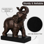 MXARLTR Elephant Decorative Bookends, Bookends for Shelves, Book Ends for Heavy Books with Anti-Slip Pad for Book Lovers Heavy Book Holder for Home Office Decor (Bronze)