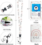 Be Kind Lanyards for Id Badges, Cute Rainbow Badge Reel Heavy Duty with Carabiner Clip, Fashionable ID Badge Holder with Breakaway Lanyard, Teacher Nurse Office Christmas Gifts