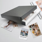 Lineco Museum Archival Storage Box, 20.75x24.75x3 in. Drop Front Design. Acid-Free with Metal Edge. Organize Photos, Pictures, Prints, Documents, Crafts, DIY. Gray, 2 Pack