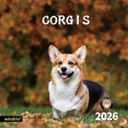 2026 Wall Calendar, November 2025 - December 2026, Wall Calendar Corgis, 12" x 24" Opened,Full Page Months Thick & Sturdy Paper for Calendar Organizing & Planning