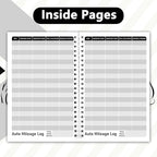 INKNOTE 2 Pcs Auto Mileage Log Book Expense Record Notebook for Car for Small Business Driving Bookkeeping 7.87 X 5inch