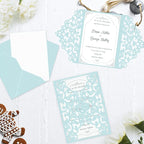 24 Sheets Blue Shimmer Cardstock 8.5 x 11 Metallic Paper, Goefun 80lb Card Stock Printer Paper for Invitations, Weddings, Parties, Showers