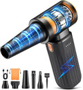 Compressed Air Duster, 260000RPM Cordless Electric Air Blower with Brushless Motor, 3-Speed Adjustable & Rechargeable – Powerful Dust Cleaner for Keyboard, Computer, Car, Outdoor, Air Bed