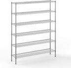 Regal Altair 14" Deep x 60" Wide x 74" Height Wire Shelving Kit | 6-Tier | NSF Commercial Storage Rack Unit
