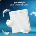 Fuxury Bubble Mailers 8.5x12” White Padded Envelopes 40 Pack Usable Size 8.5x11" Bubble Envelopes Thick Padded Mailers for Small Business Mailing Books Magazines Clothes,#2
