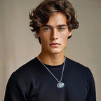 Compass Necklace for Women Men 925 Sterling Silver Pendant Urn Necklaces for Ashes Picture Locket Necklace Anchor Necklace Viking Necklace Crystals CZ Moonstone Abalone Shell Turquoise Compass Jewelry