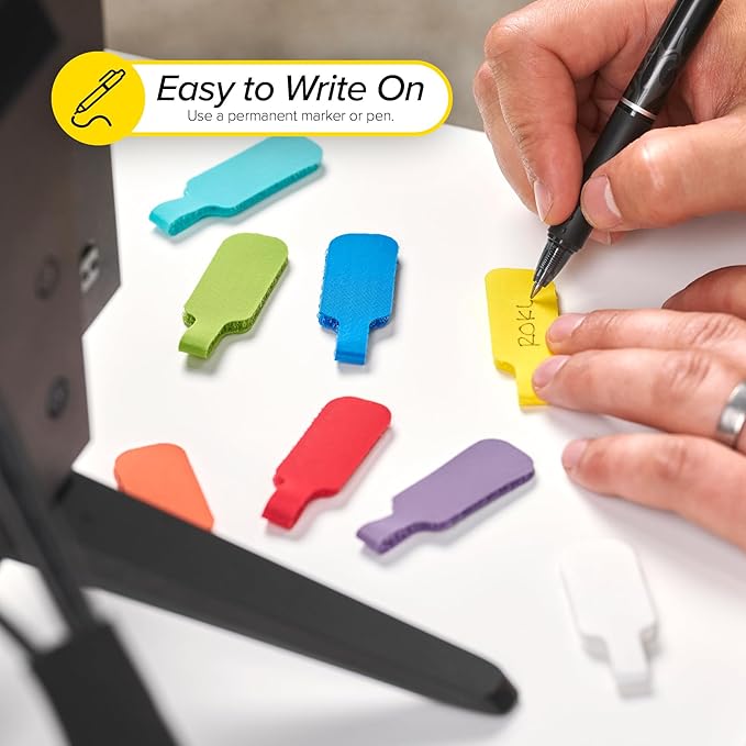 Wrap-It Storage - Cable Labels, Medium, Multi-Color (30-Pack) Write On Cord Tags for Wire Management and Identification