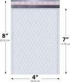 White Small Bubble Mailers 4x8 Inch #000 | Thick Padded Poly Bubble Mailer Envelopes | Waterproof Mailing Envelopes | 1000 Pack Bulk | Trading card sports Card Shipping