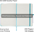 LYDTICK 20 Pack Journals for Writing College Ruled Notebooks Journal in Bulk, Hardcover Notebooks (200Pages) for Note Talking, Lined Bullet Journals for Home School Office, 5.7"x8.4", Dark Green