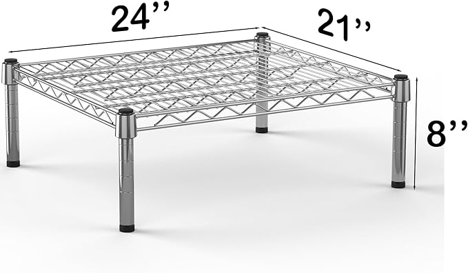 Regal Altair 21''W x 24''L x 8''H Chrome Plated Wire Dunnage Rack | Off The Floor Storage