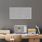 Amanti Art Silver Framed Magnetic Board 13x25 Small Vision Board for use with Magnets, 100% Metal Sheet to Display Items as Office Decor or for Home Organization in mudroom, Kitchen or Kids Room