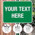 Personalized Custom Green Background Customize for Office, Business, Workplace, Home, Airbnb, Delivery Sign, 18x24 Inches, 3M EGP Reflective .080 Aluminum, Fade Resistant, Made in USA by Sigo Signs