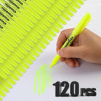 cloudriver Yellow Highlighters, Bulk Pack Of 120, Bright Color Highlighter, Chisel Tip, Quick Drying Ink, Highlighters Suitable For Home, School, Office And Shop