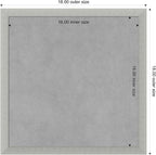 Amanti Art Silver Framed Magnetic Board 18x18 Small Vision Board for use with Magnets, 100% Metal Sheet to Display Items as Office Decor or for Home Organization in mudroom, Kitchen or Kids Room