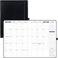 POPRUN Monthly Planner 2026-2027 (Large-8.25'' x 11.75''), 16 Months Calendar (Dec 2025-Mar 2027) Appointment Book with Stair Tabs, Inner Pockets, Pen Holder, PU Leather Softcover - Black
