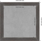 Amanti Art Grey Framed Magnetic Board 19x19 Small Vision Board for use with Magnets, 100% Metal Sheet to Display Items as Office Decor or for Home Organization in mudroom, Kitchen or Kids Room