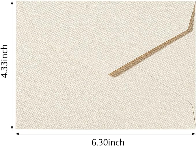 Tuhangcc Stationery Writing Paper and Envelopes Set with Jute Rope 4 X 6 for Writing Letter, (20 Best Paper with 10 Heavyweight envelopes),by Better Gift Office Products (Ivory White)