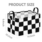 FUULOXE Storage Bin for Shelves Rectangle Closet Baskets Foldable Box with Handles, Gray Storage Bins, Storage Boxes for Home Office Car Dormroom