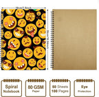 MAXCURY Blank Sheet Music Composition Manuscript Staff Paper Art Music Notebook Black 100 Pages 26x19cm (FunnyEmojis/Black)