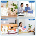 Smarpau Acrylic Sign Holder 8.5x11, 8 Pack Double-Sided Picture Frames Display Stand, Clear Table Number Holders, Plastic Menu Flyer Photo Holders for Office Store Restaurant