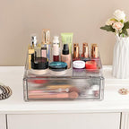 ZHIAIstackable storage drawer, transparent acrylic storage box, cosmetics and beauty product storage organizer, suitable for makeup room, bathroom, under kitchen sink, room, home bedroom storage.