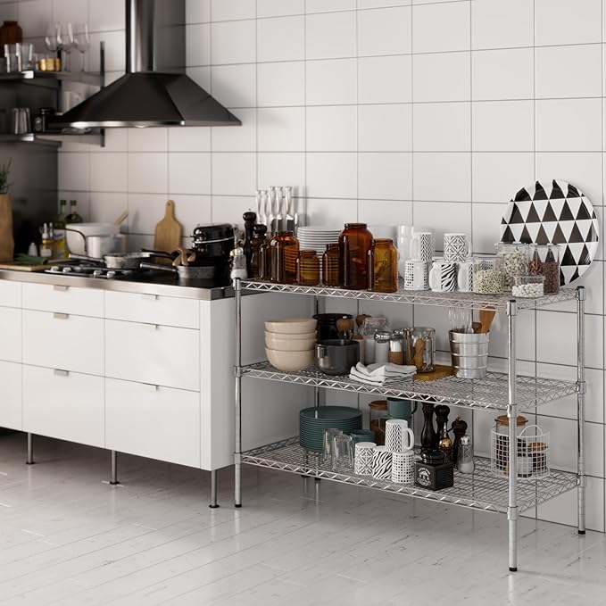 Regal Altair 21" Deep x 48" Wide x 34" Height Wire Shelving Kit | 3-Tier | NSF Commercial Storage Rack Unit