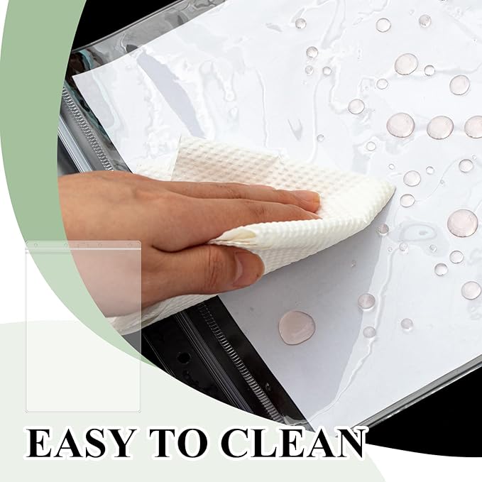 10 Pcs Heavy Duty Sheet Protector 8.5 x 11 Inch Job Ticket Holder Waterproof Resealable Zip Page Wall Sign Holder Clear Dry Erase Document Sleeve Magazine Protector Vertical(13.2 x 8.75 Inch)