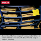 Ultimate Office TierDrop Jumbo 12-Compartment High-Wall Sorter - Sorts Documents, Forms & Mail - Durable Construction Features Expandable, Modular, No-Tool Assembly Design